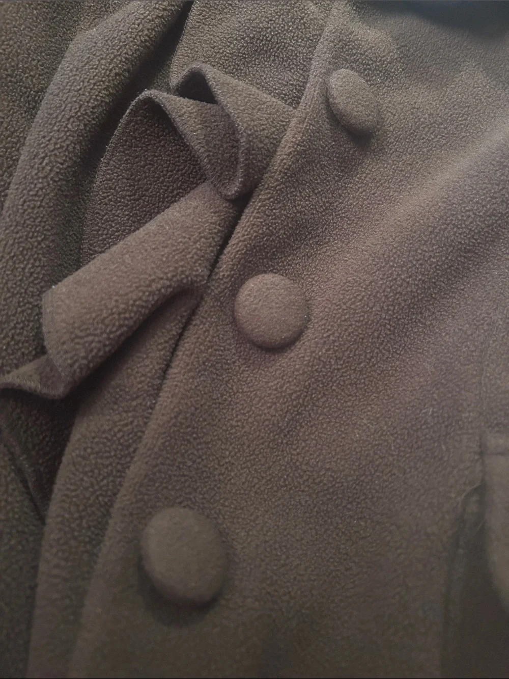 Widgeon Brown Ruffle-Front Pea Coat for Girls